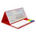 Calendar triptic de birou cu notite repozitionabile Calendar triptic de birou cu notite repozitionabile