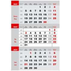 Calendar triptic de perete 2 culori