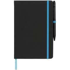 Noir Edge medium notebook, solid black,Red