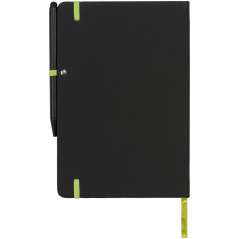Noir Edge medium notebook, solid black,Red