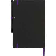 Noir Edge medium notebook, solid black,Red
