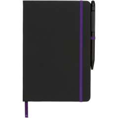 Noir Edge medium notebook, solid black,Red