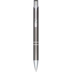 Moneta anodized aluminium click ballpoint pen, solid black
