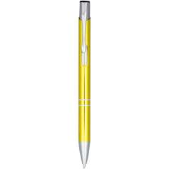 Moneta anodized aluminium click ballpoint pen, solid black