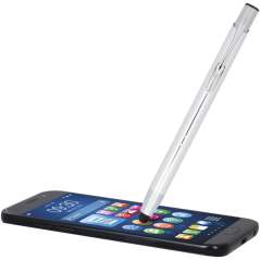 Moneta anodized aluminium click stylus ballpoint pen, solid black