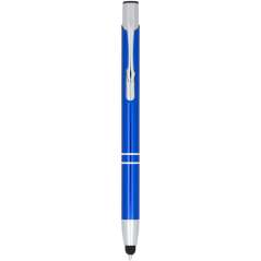 Moneta anodized aluminium click stylus ballpoint pen, solid black