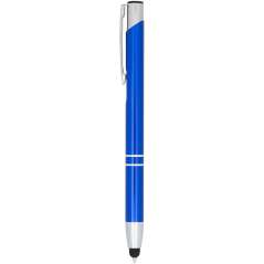 Moneta anodized aluminium click stylus ballpoint pen, solid black