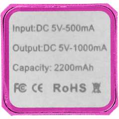 Volt 2200 mAh power bank, solid black