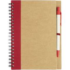 Priestly recycled notebook with pen, Natural, solid black