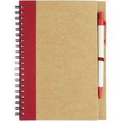 Priestly recycled notebook with pen, Natural, solid black