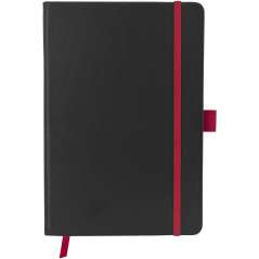 Colour-edge A5 hard cover notebook, solid black