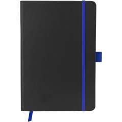 Colour-edge A5 hard cover notebook, solid black