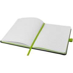 Colour-edge A5 hard cover notebook, solid black