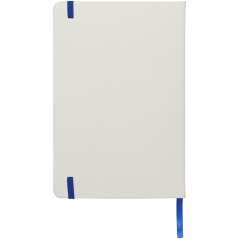 Spectrum A5 white notebook with coloured strap, White, solid black