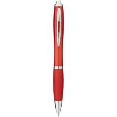 Nash ballpoint pen with coloured barrel and grip, White
