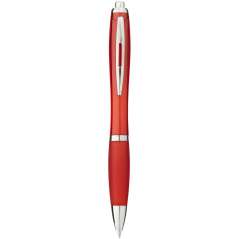 Nash ballpoint pen with coloured barrel and grip, White