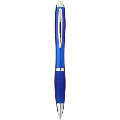 Nash ballpoint pen with coloured barrel and grip, White
