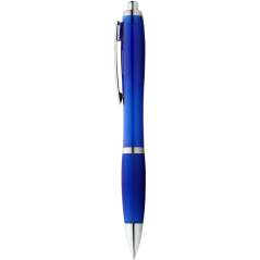 Nash ballpoint pen with coloured barrel and grip, White
