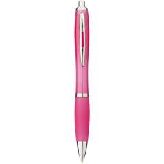 Nash ballpoint pen with coloured barrel and grip, White