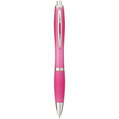 Nash ballpoint pen with coloured barrel and grip, White