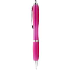 Nash ballpoint pen with coloured barrel and grip, White