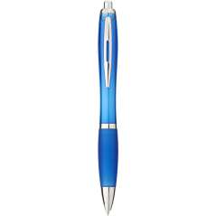 Nash ballpoint pen with coloured barrel and grip, White