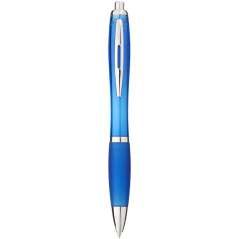 Nash ballpoint pen with coloured barrel and grip, White