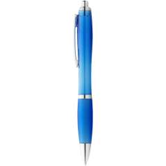 Nash ballpoint pen with coloured barrel and grip, White