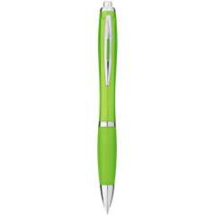 Nash ballpoint pen with coloured barrel and grip, White