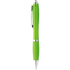 Nash ballpoint pen with coloured barrel and grip, White
