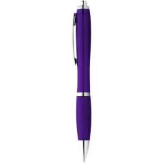 Nash ballpoint pen with coloured barrel and grip, White