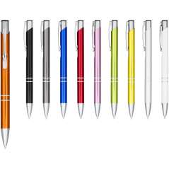 Moneta anodized aluminium click ballpoint pen- Black Ink, so