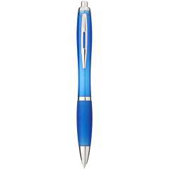 Nash ballpoint pen with coloured barrel and grip, White