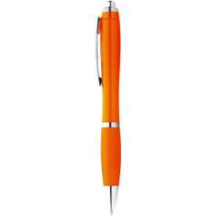Nash ballpoint pen with coloured barrel and grip, White