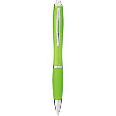 Nash ballpoint pen with coloured barrel and grip, White