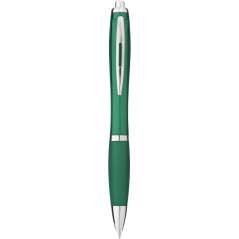 Nash ballpoint pen with coloured barrel and grip, White