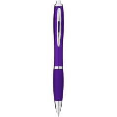 Nash ballpoint pen with coloured barrel and grip, White