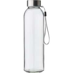 Glass bottle (500 ml) with neoprene sleeve Nika, black