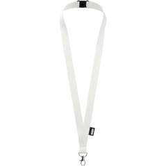 Tom recycled PET lanyard with breakaway closure, Red