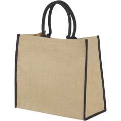 Harry large tote bag made from jute, Natural,White