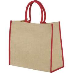 Harry large tote bag made from jute, Natural,White