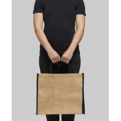 Harry large tote bag made from jute, Natural,White