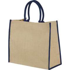 Harry large tote bag made from jute, Natural,White
