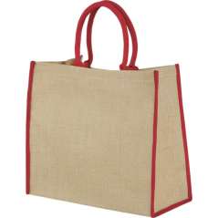 Harry large tote bag made from jute, Natural,White