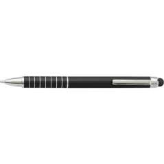 Aluminium lacquered ballpen Oliver, black
