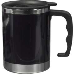 Stainless steel and AS double walled mug Gabi, blue