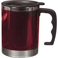 Stainless steel and AS double walled mug Gabi, blue
