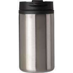 Stainless steel double walled cup Gisela, black