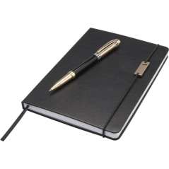 Legato A5 notebook and rollerball pen set, Brown