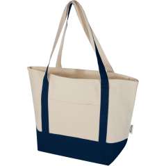 Sam 320 g/m2 GRS recycled cotton tote bag, Red, Natural